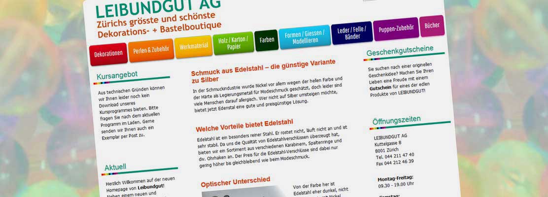 Leibundgut Bastelboutique: Neuer, kreativer Webshop