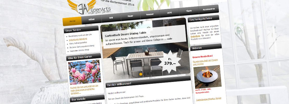 Onlineshop EdenArts style your garden