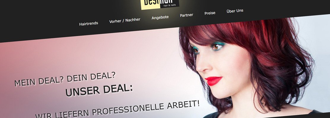 Website für Coiffeur: besthair