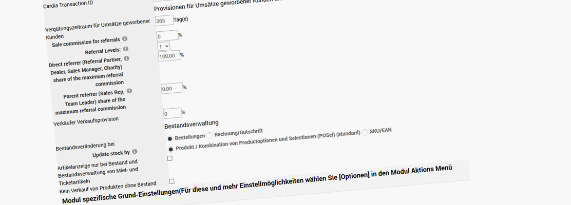 Erweiterung Provisionsmodul