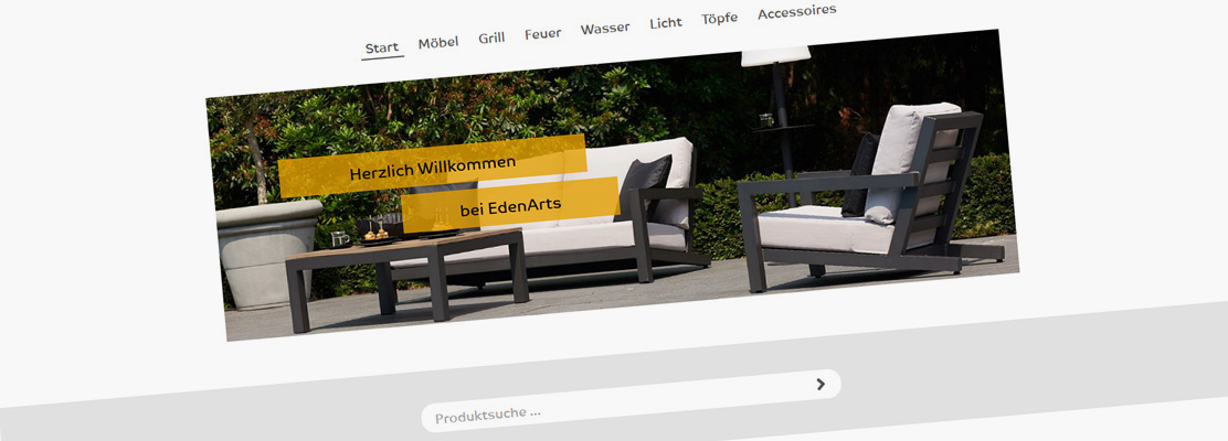 Redesign Onlineshop EdenArts